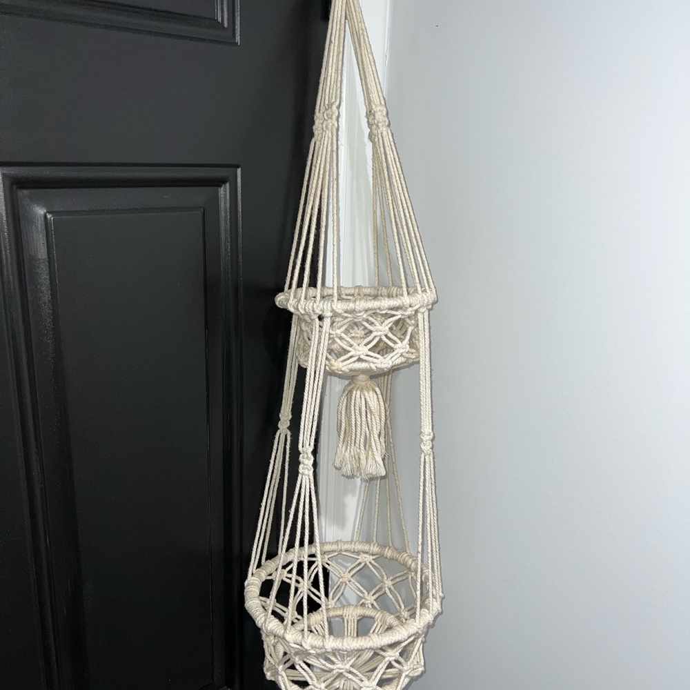 Chic Cream Hanging Planter